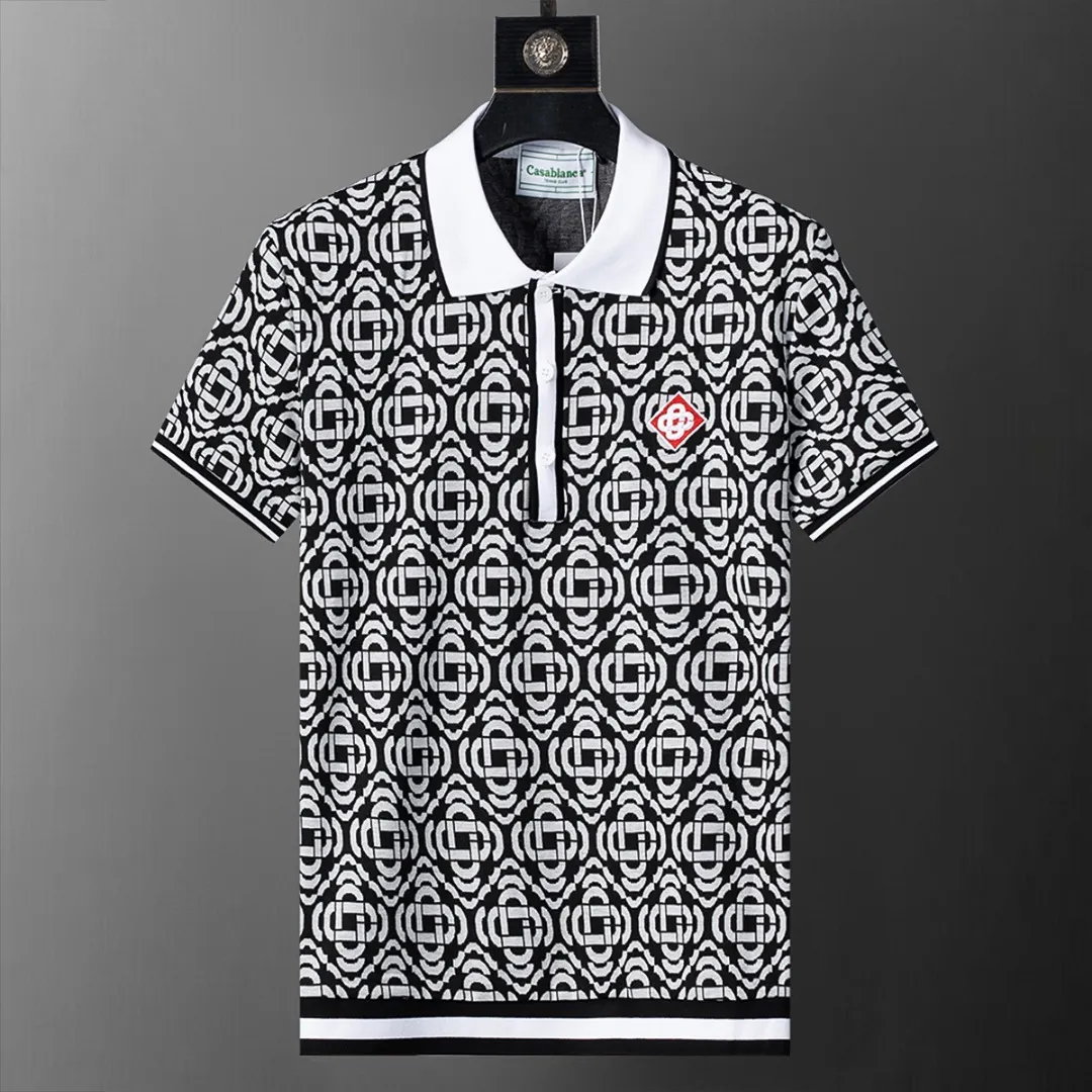 6651# 2026 spring and summer New Arrival men's lapel short-sleeved shorts suit, knitted jacquard fabric, fashionable and handsome style, comfortable fabric, rigorous workmanship, and neat wiring. Good upper body effect·Sizes M-3XL Black